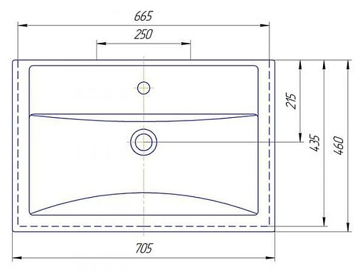 Раковина Aquanet Фостер 70 белый 00187813