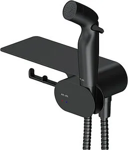 Гигиенический душ со смесителем и полкой Am.Pm Like чёрный матовый F0202622, 1