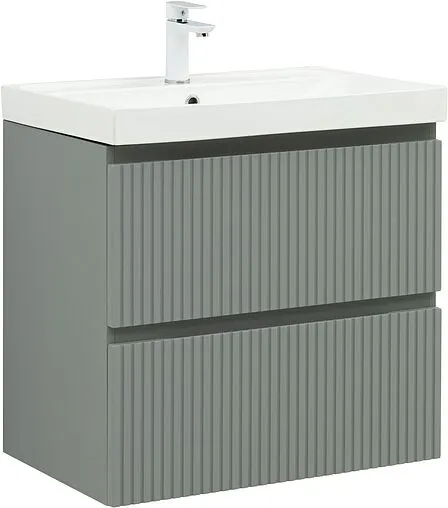 Тумба-умывальник подвесная Aquanet Джейн (Flat) 70 мисти грин 00335433+