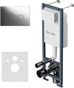 Инсталляция для подвесного унитаза Set 4 в 1 Am.Pm ErgoFit I012711.0151 с кнопкой хром глянцевый Инсталляция для подвесного унитаза Set 4 в 1 Am.Pm ErgoFit I012711.0151 с кнопкой хром глянцевый, 1