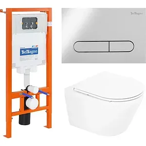 Комплект 5 в 1 BelBagno Tre BB8001CHR/SC/BB002-80/BB005-PR-CHROME с кнопкой хром глянцевый Комплект 5 в 1 BelBagno Tre BB8001CHR/SC/BB002-80/BB005-PR-CHROME с кнопкой хром глянцевый, 1