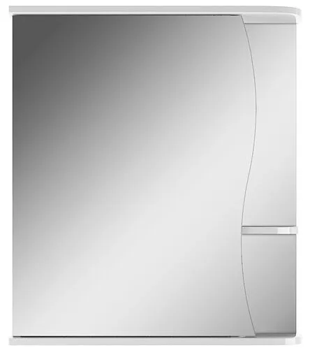 Шкаф-зеркало Айсберг Волна 1-60 L белый DA1034HZ