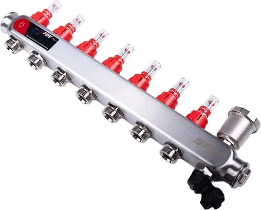 Группа коллекторная с расходомерами 7 отводов 1&quot;в/в x ¾&quot;ек FDV S1103C-2/7