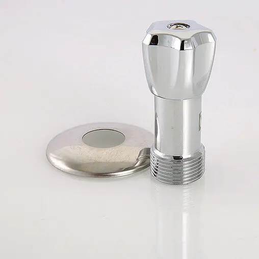 Вентиль регулирующий угловой для бытовой техники ½&quot;н x ¾&quot;н хром Valtec VT.240.TN.0405