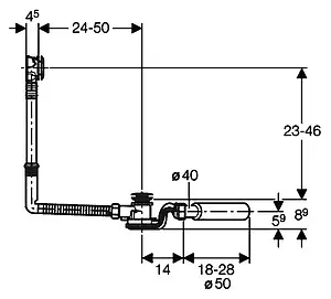 Слив-перелив для ванны Geberit хром 150.756.21.1 Слив-перелив для ванны Geberit хром 150.756.21.1, 2