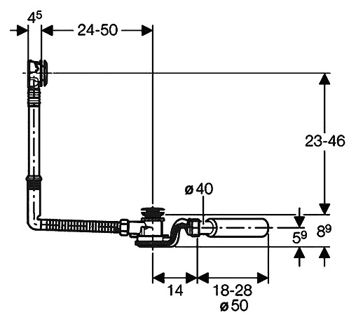 Слив-перелив для ванны Geberit хром 150.756.21.1 Слив-перелив для ванны Geberit хром 150.756.21.1