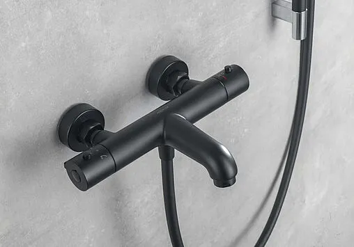 Термостат для ванны Aquatek Вега чёрный матовый AQ1043MB Термостат для ванны Aquatek Вега чёрный матовый AQ1043MB