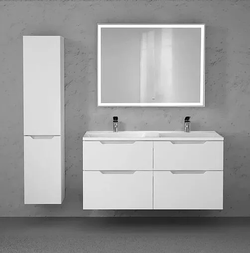 Тумба-умывальник подвесная Raval Wector 120 белый Wct.01.120/P/W/MD+4627173210218