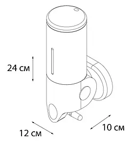 Дозатор для жидкого мыла Fixsen Hotel хром FX-31012A Дозатор для жидкого мыла Fixsen Hotel хром FX-31012A, 3