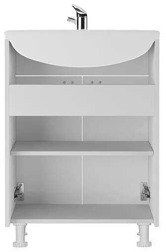 Тумба-умывальник напольная Айсберг Классик 60 белый DA1022T+4620008192772
