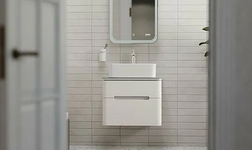 Тумба под умывальник подвесная Jorno Bosko 60 белый Bos.01.60/P/W Тумба под умывальник подвесная Jorno Bosko 60 белый Bos.01.60/P/W