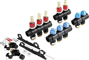 Группа коллекторная с расходомерами 5 отводов 1&quot;нг x ¾&quot;ек TECEfloor SLQ 77390030+77390020+77390010, 1