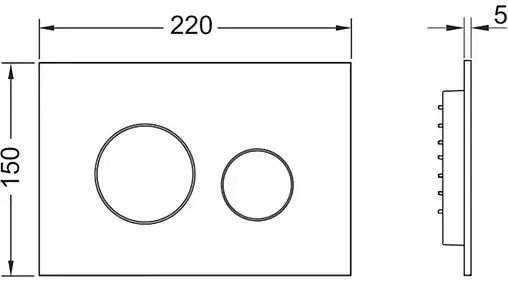 Клавиша смыва для унитаза TECEloop 9240937 красная бронза металлик