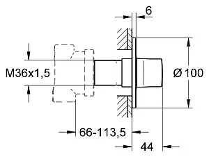 Вентиль переключающий на 3 потребителя Grohe Ondus хром 19448000, 2