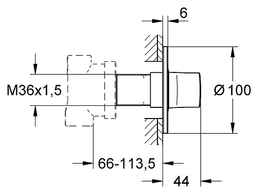 Вентиль переключающий на 3 потребителя Grohe Ondus хром 19448000