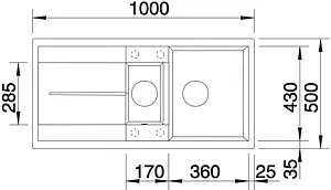 Мойка кухонная Blanco Metra 6 S 100 серый беж 517354 Мойка кухонная Blanco Metra 6 S 100 серый беж 517354, 2