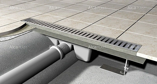 Лоток душевой 750мм h=95мм 1.15л/сек AlcaPlast APZ6-750 Professional