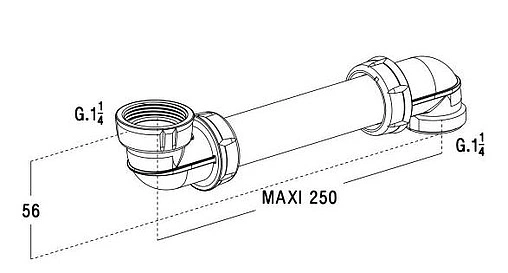 Отвод регулируемый Nicoll EASYPHON BMT01 0201011