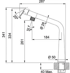 Смеситель для кухни Franke Icon чёрный матовый 115.0625.187, 2