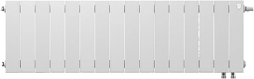 Радиатор биметаллический 16 секций нижнее правое подключение Royal Thermo PianoForte VD 300 Bianco Traffico RTPBTVDR30016