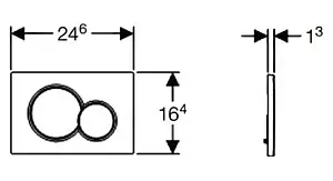 Клавиша смыва для унитаза Geberit Sigma 01 115.770.DT.5 гальванизированная латунь, 2