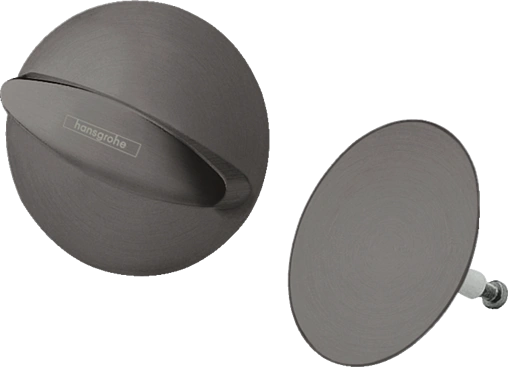 Внешняя монтажная часть сифона для ванны Hansgrohe Flexaplus шлифованный чёрный хром 58185340