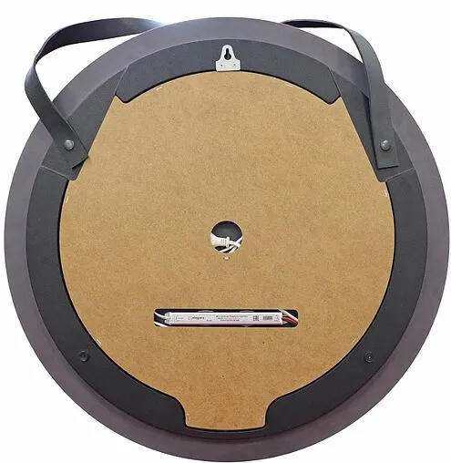 Зеркало с подсветкой Continent Glamour Led 80x90 с часами белый ЗЛП606