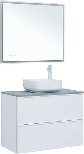 Тумба-умывальник Aquanet Арт 90 белый матовый 00313256+00318928