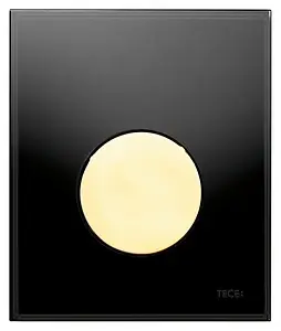 Клавиша смыва для писсуара TECEloop Urinal 9242658 кнопка/золото, панель/стекло черный, 1