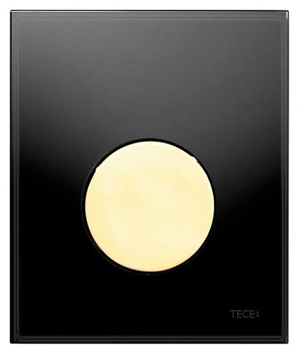 Клавиша смыва для писсуара TECEloop Urinal 9242658 кнопка/золото, панель/стекло черный