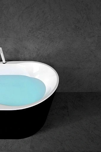 Ванна акриловая отдельностоящая BelBagno 170x80 белый/панель черный матовый BB200-1700-800-NERO