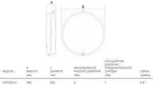 Расширительный бак Aquasystem VCP 325-6л 3 бар 2501143 Расширительный бак Aquasystem VCP 325-6л 3 бар 2501143, 2