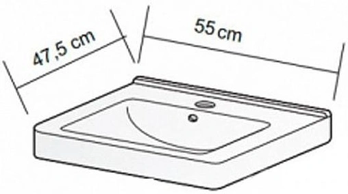 Раковина Dreja Q 55 белый 00195476