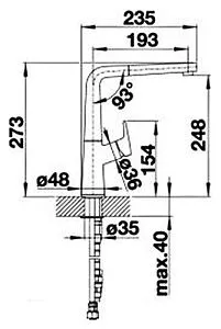 Смеситель для кухни с выдвижным изливом Blanco Avona-S жемчужный 521286 Смеситель для кухни с выдвижным изливом Blanco Avona-S жемчужный 521286, 2
