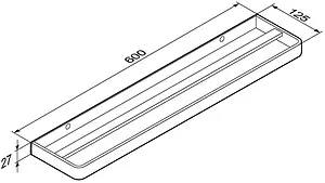 Полотенцедержатель Damixa Jupiter чёрный матовый/алюминий DA77336400, 2