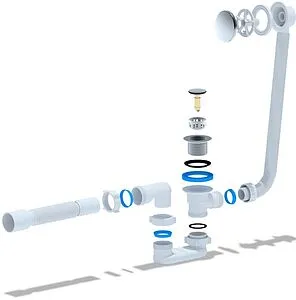 Слив-перелив для ванны Ани Пласт хром EC055S Слив-перелив для ванны Ани Пласт хром EC055S, 3