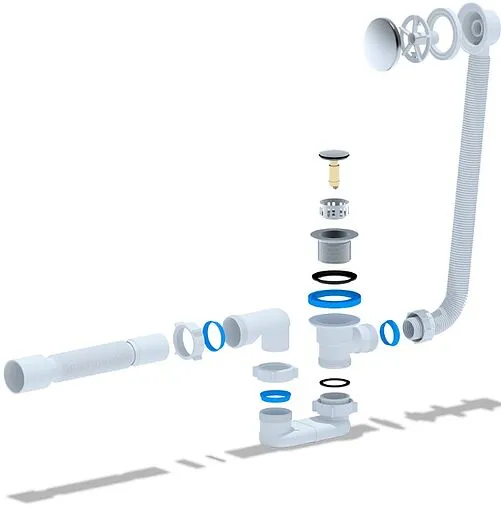 Слив-перелив для ванны Ани Пласт хром EC055S Слив-перелив для ванны Ани Пласт хром EC055S