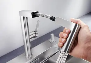 Смеситель для кухни с выдвижным изливом Blanco Panera-S нержавеющая сталь 521547, 3