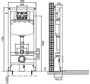 Инсталляция для подвесного унитаза Jacob Delafon E24156-NF Инсталляция для подвесного унитаза Jacob Delafon E24156-NF, 2