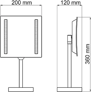 Косметическое зеркало Wasserkraft хром 1007, 3