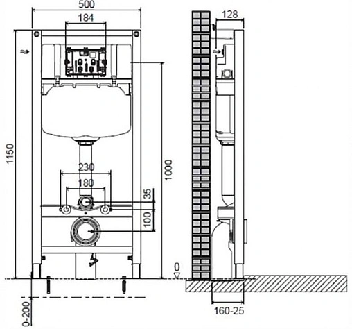 Инсталляция для подвесного унитаза Jacob Delafon E24156-NF