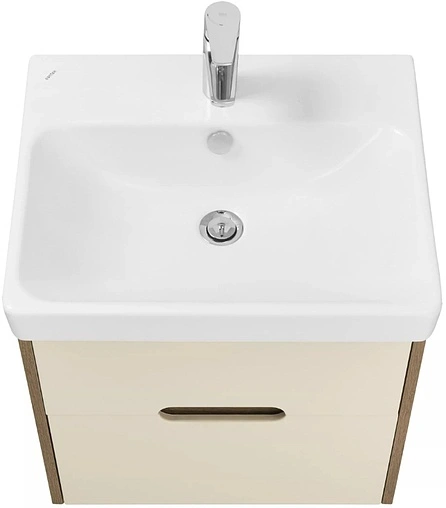 Тумба под умывальник подвесная Aquaton Оливия 55 бежевый/дуб веллингтон 1A254201OLVG0 Тумба под умывальник подвесная Aquaton Оливия 55 бежевый/дуб веллингтон 1A254201OLVG0