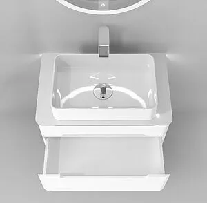 Тумба под умывальник подвесная Jorno Shine 75 белый Shi.01.75/P/W Тумба под умывальник подвесная Jorno Shine 75 белый Shi.01.75/P/W, 4