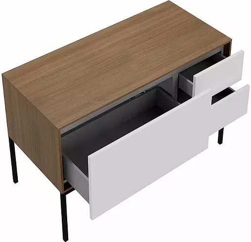 Тумба под умывальник Kerama Marazzi Atollo 80 белый матовый/дерево AT.110\WHT.M