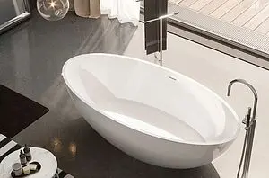 Ванна отдельностоящая из искусственного камня Treesse Carezza 180x85 белый V308BL, 3