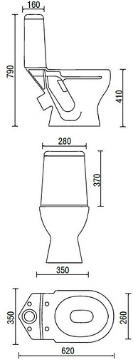 Унитаз-компакт SMARTsant Тренд белый VT1201W