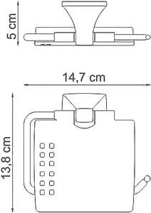 Держатель туалетной бумаги Wasserkraft Wern хром 2525, 3