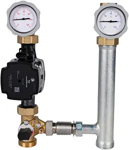 Насосный модуль с 3-х ходовым смесительным клапаном 1&quot;в х 1½&quot;н Meibes V-MK M66833.36 с насосом Grundfos UPM3 Hybrid 25-70, 1