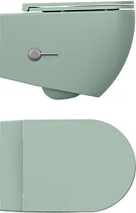 Унитаз подвесной безободковый с функцией биде и встроенным смесителем ISVEA Infinity мятный 10NFS1005I-2T Унитаз подвесной безободковый с функцией биде и встроенным смесителем ISVEA Infinity мятный 10NFS1005I-2T, 3