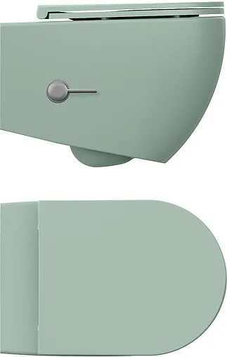 Унитаз подвесной безободковый с функцией биде и встроенным смесителем ISVEA Infinity мятный 10NFS1005I-2T